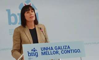 La portavoz nacional del BNG, Ana Pontón, en rueda de prensa - EUROPA PRESS