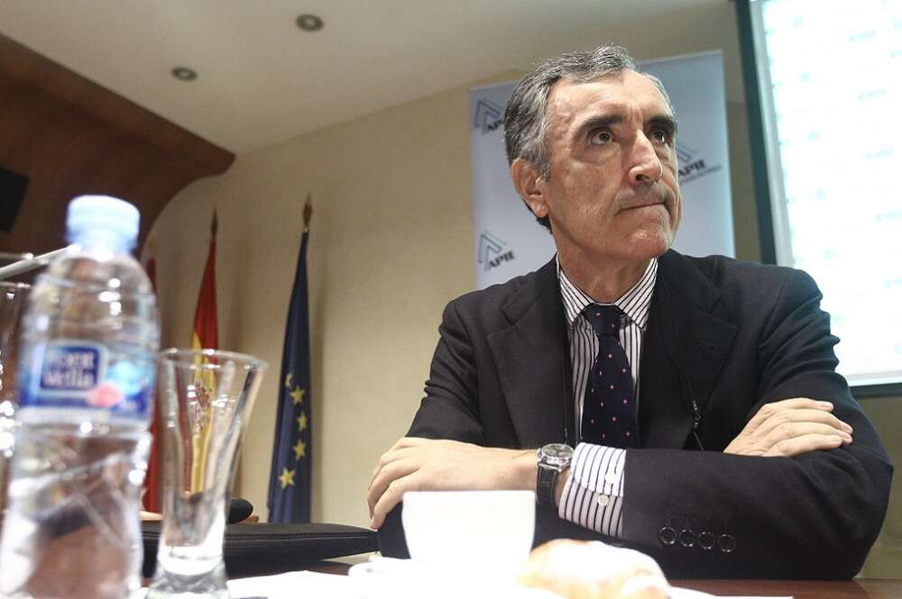 Foto de archivo de José María Castellano durante su paso por la presidencia de Novagalicia Banco. El ejecutivo, fallecido en septiembre de 2025, era conocido por haber sacado Inditex a bolsa