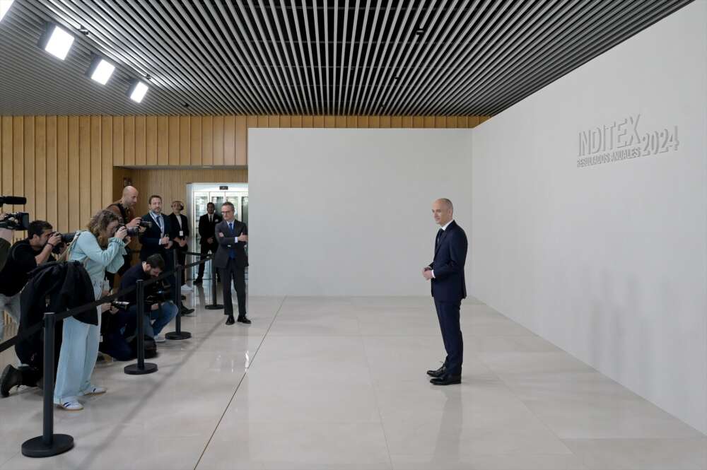 Óscar García Maceiras, CEO de Inditex, en la presentación de resultados del grupo en Arteixo / M. Dylan - Europa Press
