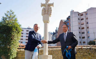 El presidente de la Xunta, Alfonso Rueda, y el alcalde de Oviedo, Alfredo Canteli