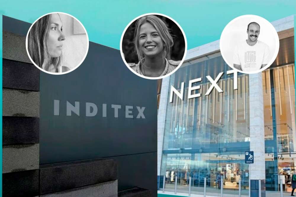 Caroline Tello, responsable de compras y diseño de Bhoēm, junto a Eugenia Pérez, buyer de Bhoēm (centro), y Gabino Felgueroso, head of brand de Bhoēm / Pablo Ares Heres