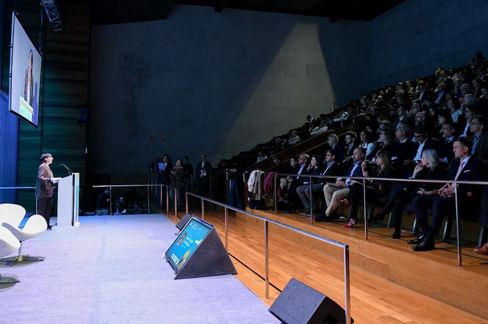 La conselleira de Economía e Industria, María Jesús Lorenzana, en el Foro de Innovación y Emprendimiento de APD