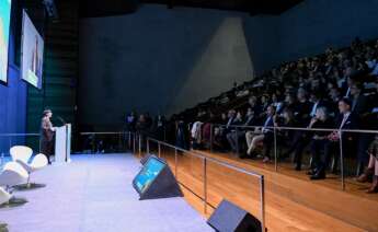 La conselleira de Economía e Industria, María Jesús Lorenzana, en el Foro de Innovación y Emprendimiento de APD