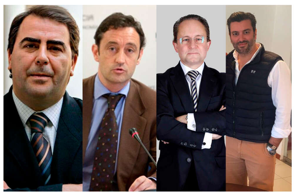 En la imagen, de izquierda a derecha, Carlos Negreira, exalcalde de A Coruña; Javier Aguilera, exdirector del Igape; Miguel Caamaño Anido, socio de CCS Abogados; y el empresario Isaac Álvarez García
