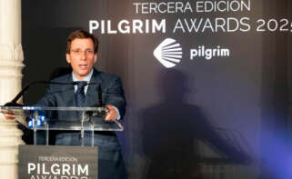 El alcalde de Madrid, José Luis Martínez Almeida, en la tercera edición de los 'Pilgrim Awards'