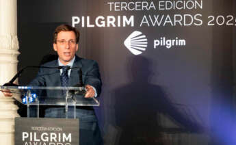 El alcalde de Madrid, José Luis Martínez Almeida, en la tercera edición de los 'Pilgrim Awards'