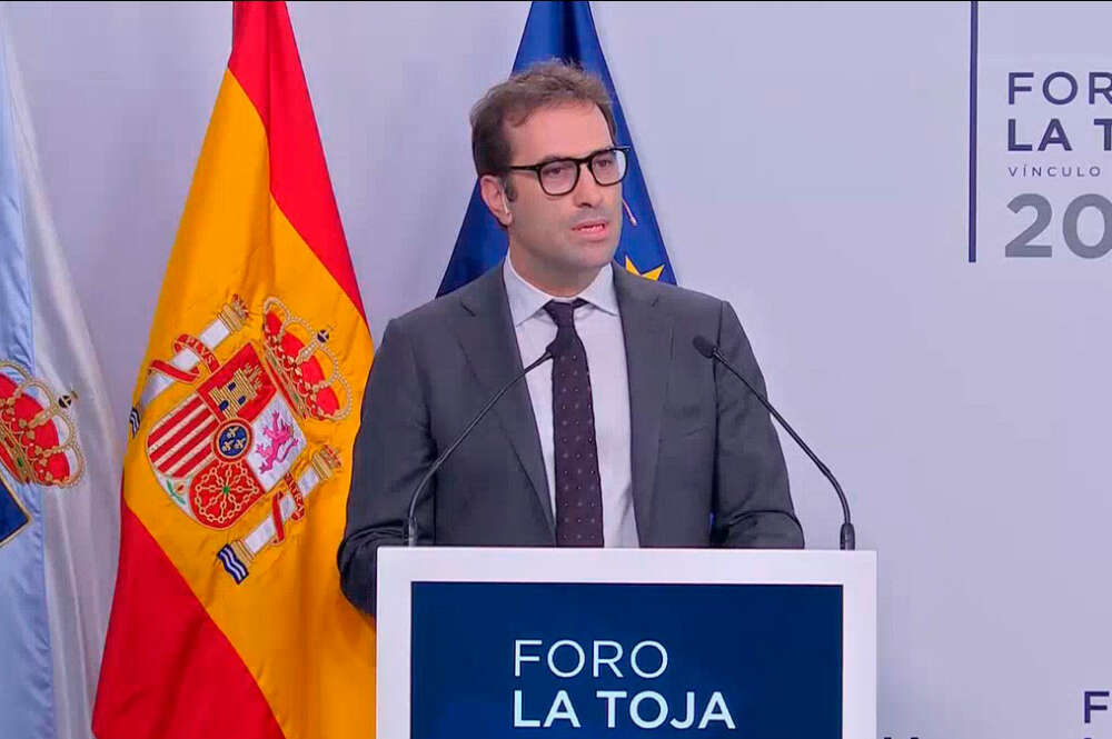 El ministro de Economía, Carlos Cuerpo, en su intervención en el Foro La Toja - Vínculo Atlántico