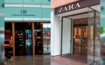 Imagen del exterior de las tiendas de Carolina Herrera y Zara