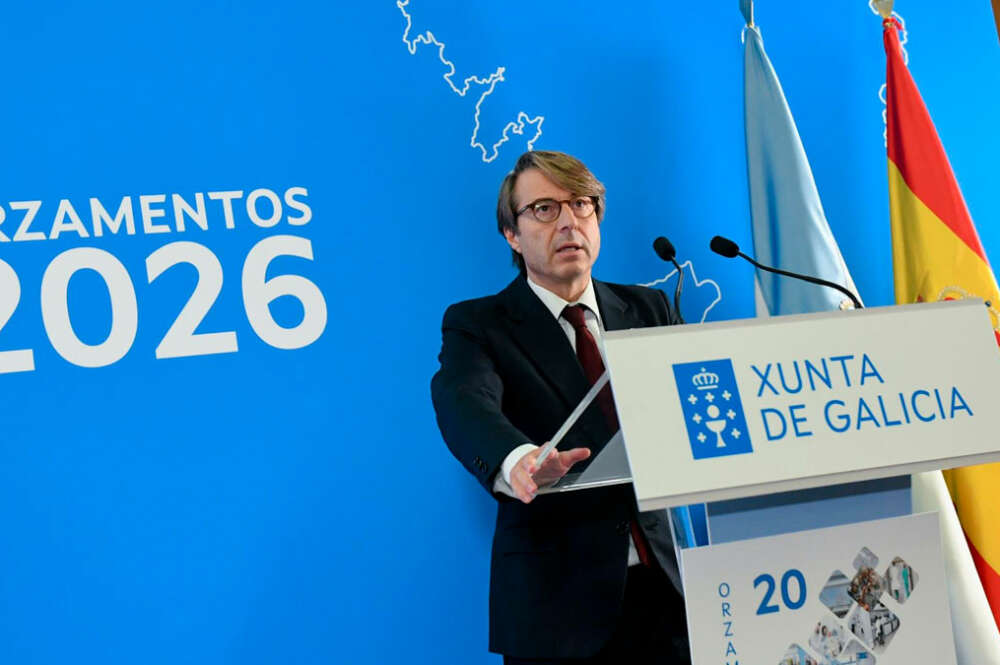 El conselleiro de Facenda, Miguel Corgos, en rueda de prensa