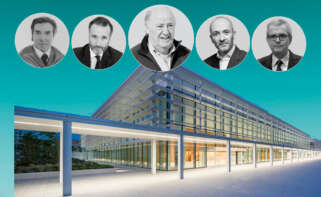 Amancio Ortega, en el centro, al lado de directivos clave en el presente y pasado de Inditex y Pontegadea. De Ignacio Fernández, primero por la izquierda, a Roberto Cibeira, Ós Garcia Maceiras y Pablo Isla