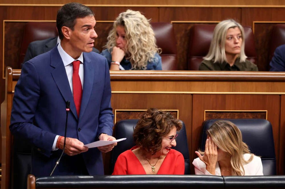 El presidente del Gobierno, Pedro Sánchez, interviene durante una sesión de Control al Gobierno