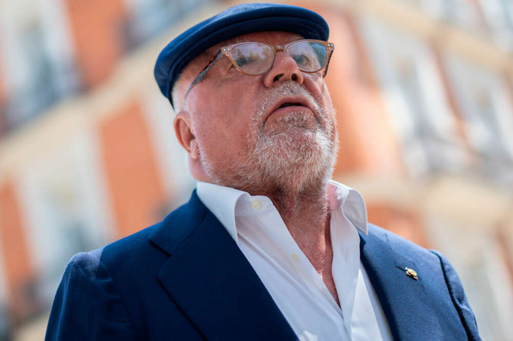 El excomisario José Manuel Villarejo a su salida de la Audiencia Nacional