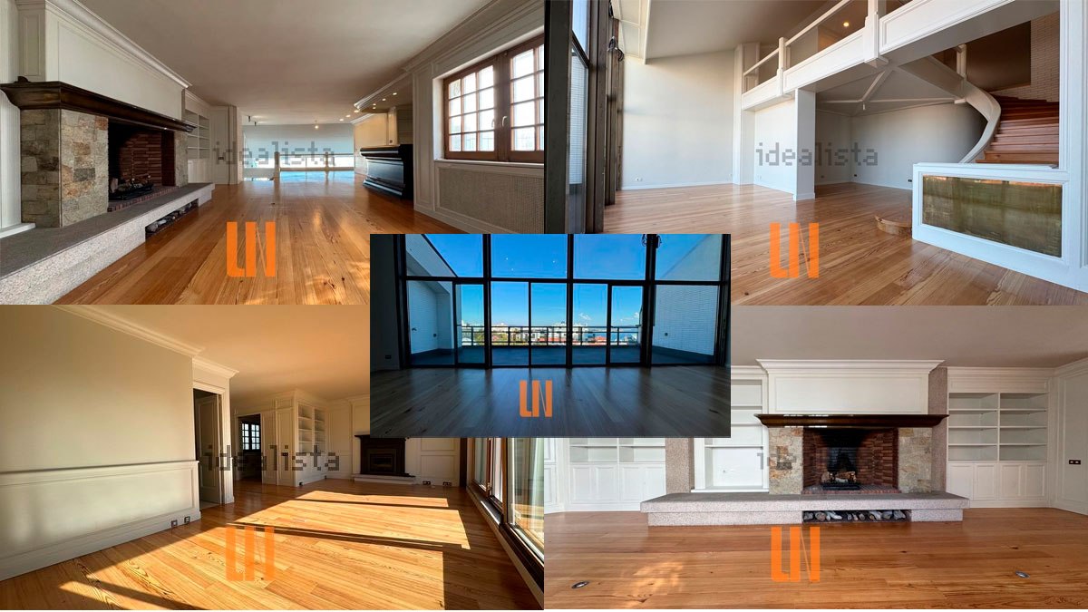 El portal inmobiliario Idealista anunció uno de los pisos en venta más caros de A Coruña, un dúplex de cuatro millones de euros. Fotos: Idealista