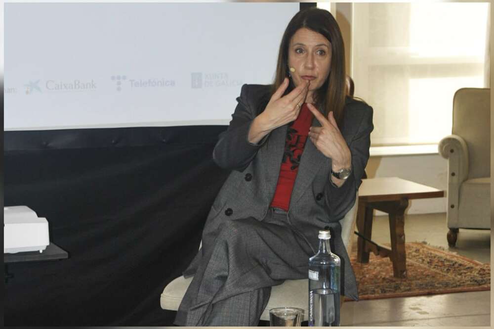 La conselleira do Medio Rural, María José Gómez, durante su intervención en el III foro Los retos de la Galicia rural / Pablo Ares Heres