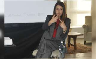 La conselleira do Medio Rural, María José Gómez, durante su intervención en el III foro Los retos de la Galicia rural / Pablo Ares Heres