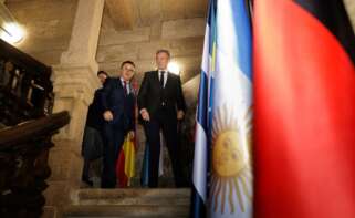 Rueda, en la sede de la Secretaría Xeral de Emigración / Xunta