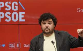 El portavoz de la Ejecutiva del PSdeG, Julio Torrado, en rueda de prensa / PSdeG