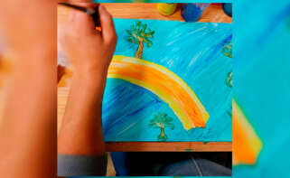 Una las actividades del taller de arteterapia de la Asociación de Alcohólicos Rehabilitados de Pontevedra (ARPO “Manuel Pérez”)