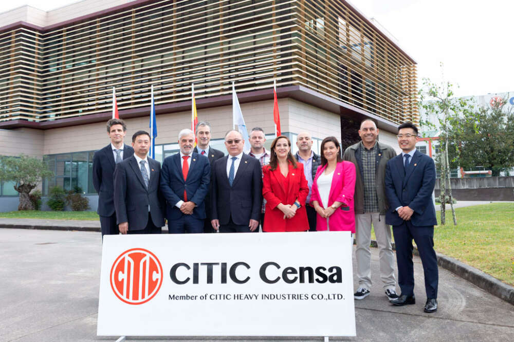 Visita del presidente del grupo Citic, Xi Guohua, a las instalaciones de Citic Censa en O Porriño