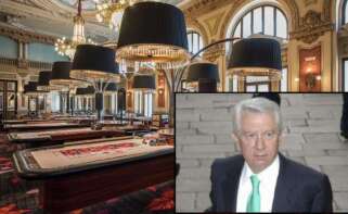 Imagen de archivo de José Collazo, presidente de Grupo Comar, con una imagen de la sala de Gran Vía, casino apéndice del de Aranjuez.