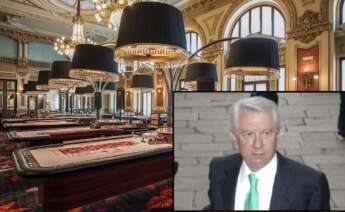 Imagen de archivo de José Collazo, presidente de Grupo Comar, con una imagen de la sala de Gran Vía, casino apéndice del de Aranjuez.