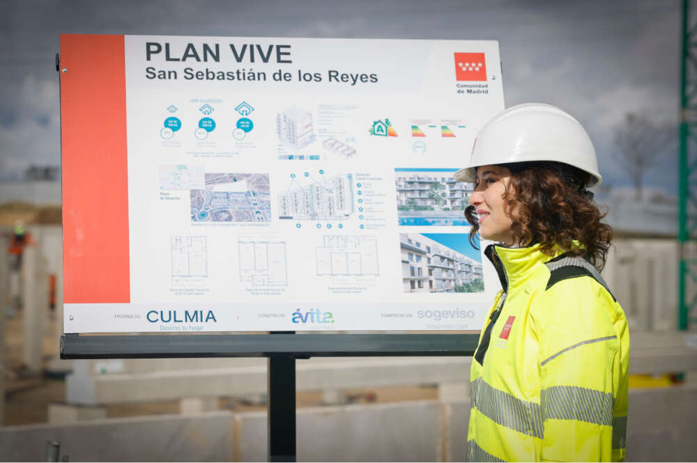 Isabel Díaz Ayuso, presidenta de la Comunidad de Madrid, presentando actuaciones del Plan Vive / Comunidad de Madrid / D. Sinova