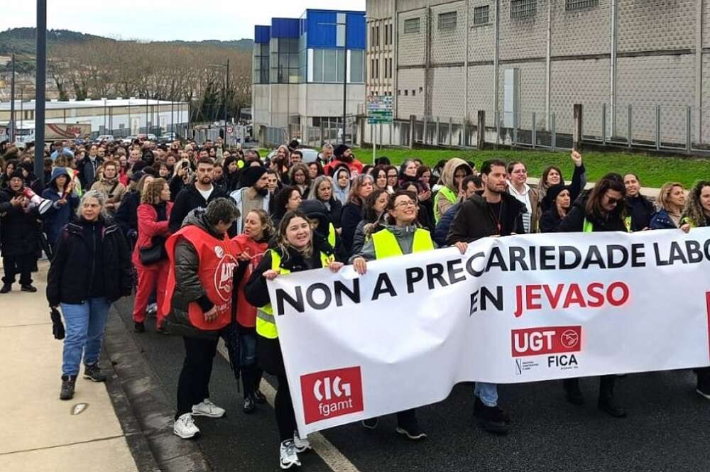 Manifestación de la plantilla de Jevaso