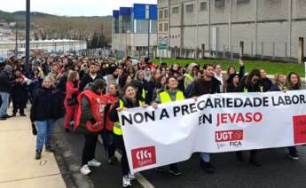 Manifestación de la plantilla de Jevaso