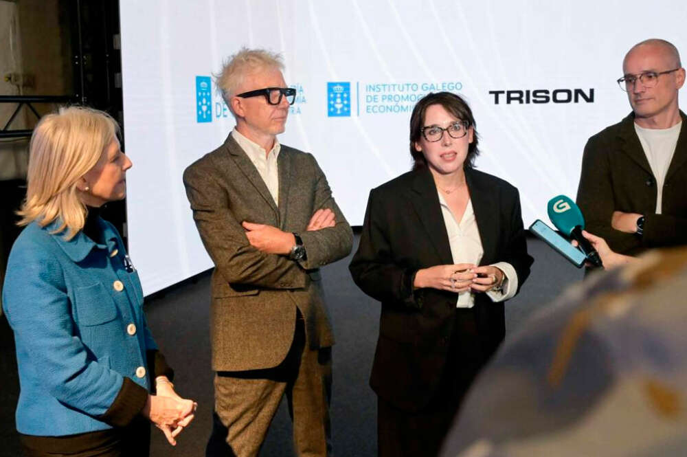 María Jesús Lorenzana, conselleira de Economía, en su visita a las instalaciones de Trison.