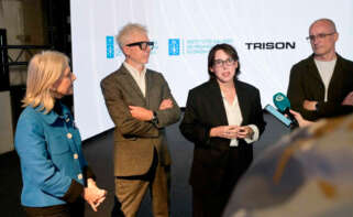 María Jesús Lorenzana, conselleira de Economía, en su visita a las instalaciones de Trison.