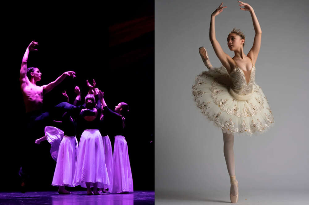 Bailarines de la escuela de danza Vaganova y del centro Ballet de Galicia