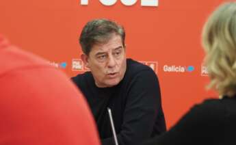 El secretario xeral del PSdeG, José Ramón Gómez Besteiro, en rueda de prensa / PSdeG