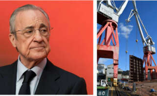 Florentino Pérez y las estructuras construidas por Astillero San ENrique para Dragados Offshore