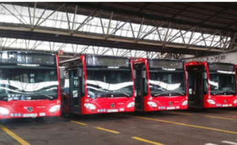 Imagen de archivo de la flota de autobuses de Compañía de Tranvías / Concello de A Coruña