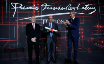 Fernando González Laxe, en la ceremonia de entrega del galardón de la 67 edición de los Premios Fernández Latorre