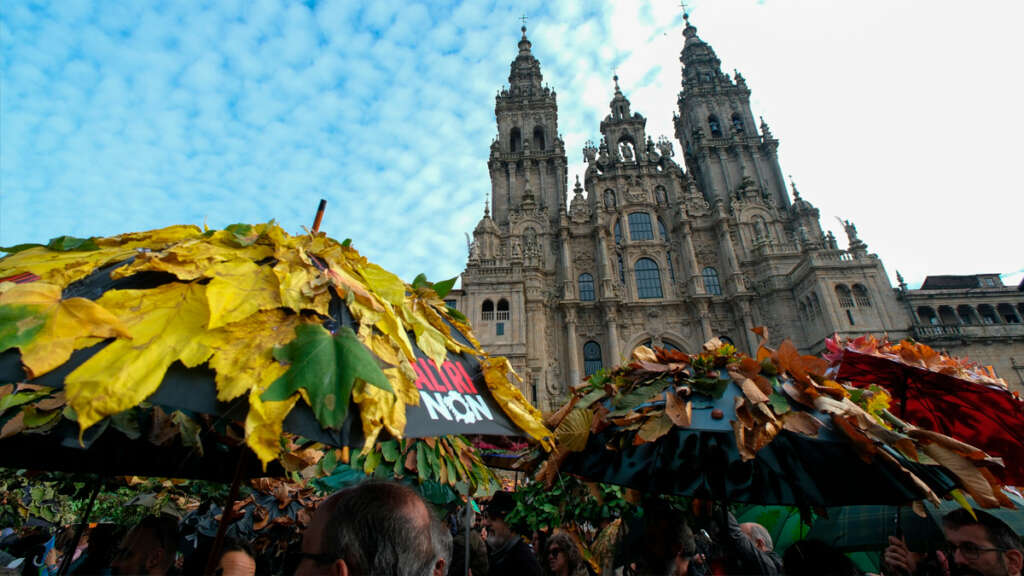 Manifestación contra el proyecto de Altri