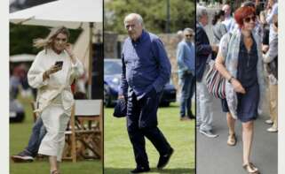 De izquierda a derecha, Marta Ortega, Amancio Ortega y Sandra Ortega