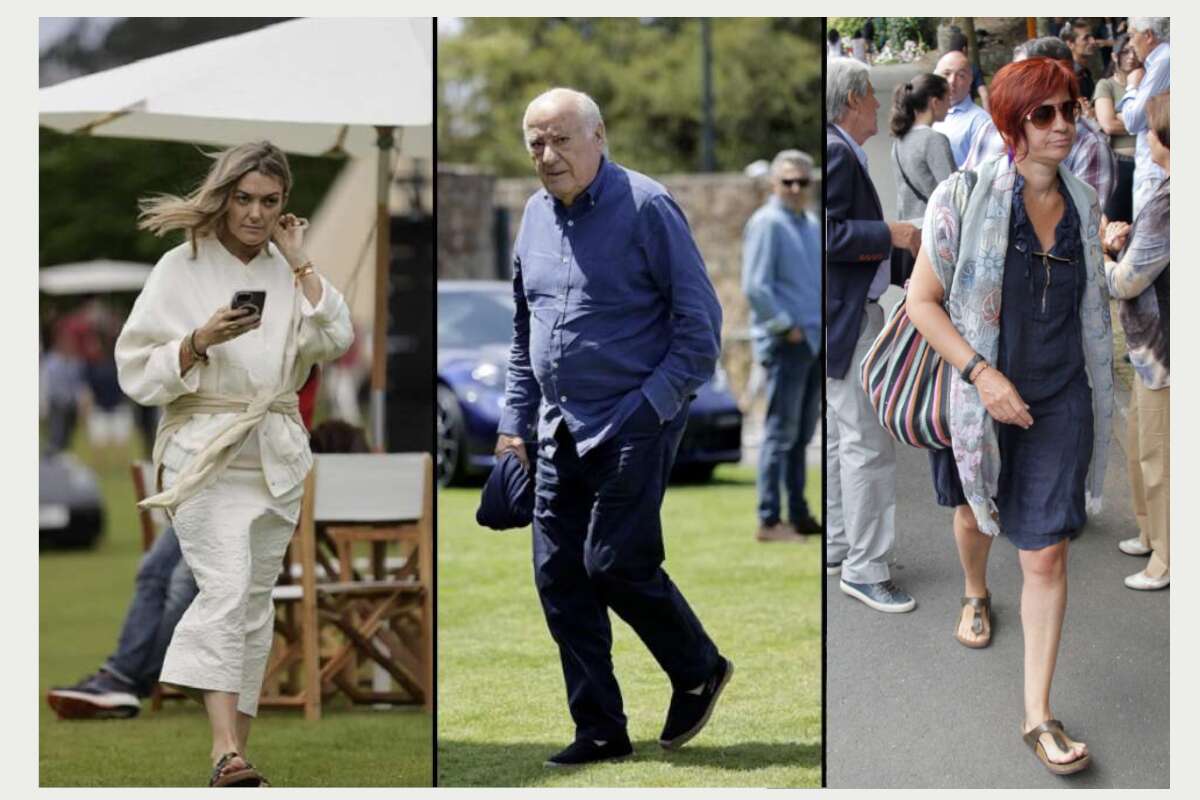 De izquierda a derecha, Marta Ortega, Amancio Ortega y Sandra Ortega