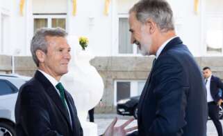 El presidente de la Xunta, Alfonso Rueda, junto al rey Felipe VI