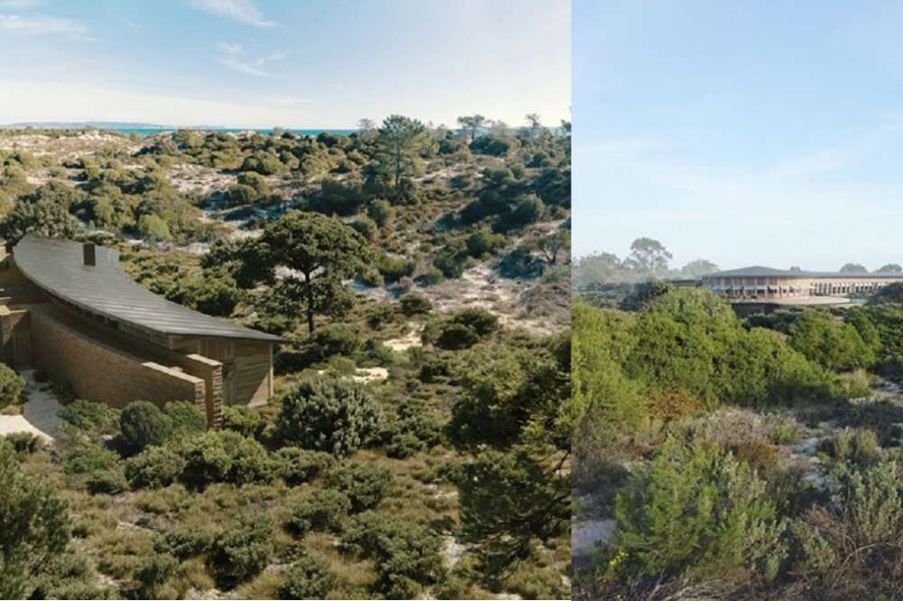 Imágenes de distintos equipamientos del complejo turístico na Praia, en el que participa de forma mayoritaria Rosp Corunna, el brazo inversor de Sandra Ortega.