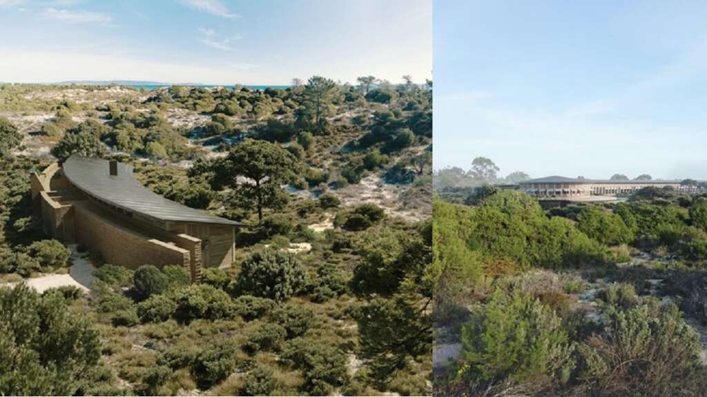 Imagens de diferentes equipamentos do complexo turístico na Praia, em que participa majoritariamente Rosp Corunna, o braço investidor de Sandra Ortega.