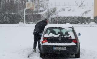 Vistas de Piedrafita do Cebreiro tras la nevada caída sobre la localidad