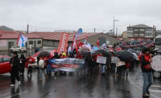 Protesta de los trabajadores de Losan por los impagos de la empresa / CIG