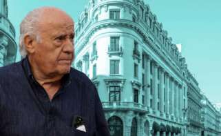Imagen de Amancio Ortega al lado de una de las compras que realizó Pontegadea este 2025, el Hotel Banke, en París