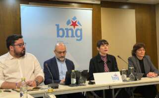 Igrexas, Rego, Pontón y Da Silva durante un acto en Vigo / Europa Press