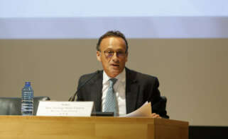 Santiago Sesto, durante una conferencia en la Fundación Barrié / Xosé Durán - Fundación Barrié