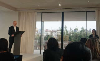 Óscar García Maceiras, consejero delegado de Inditex, durante la presentación de resultados del grupo / ED