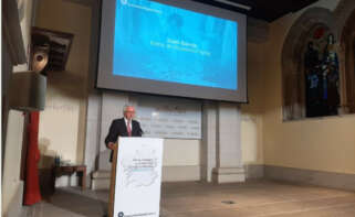 Juan García, editor y CEO de Grupo Economía Digital, durante la presentación de resultados del Atlas Gallego de la Empresa Comprometida