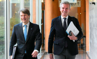El conselleriro de Facenda, Miguel Corgos, y el presidente de la Xunta, Alfonso Rueda