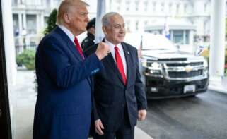 Donald Trump recibe al primer ministro israelí, Benjamin Netanyahu